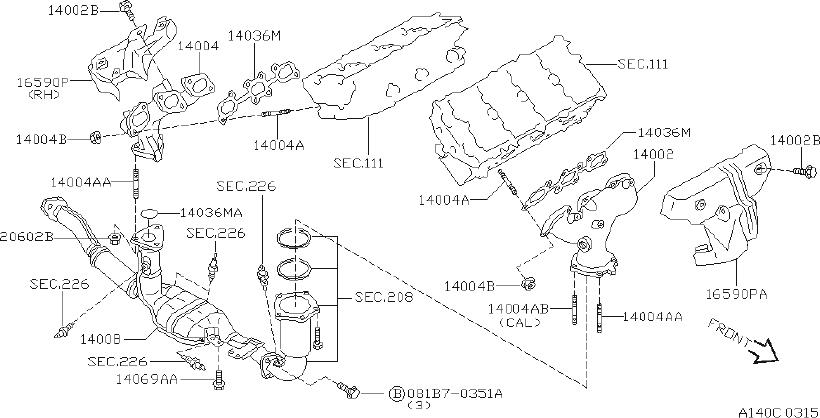 INFINITI I30 Exhaust Manifold Heat Shield. INTAKE, CAL, FED - 16590